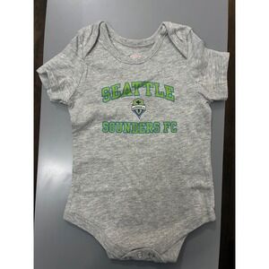 MLS Seattle Sounders FC Infant Bodysuit Heather Gray 3 Months One Piece Baby